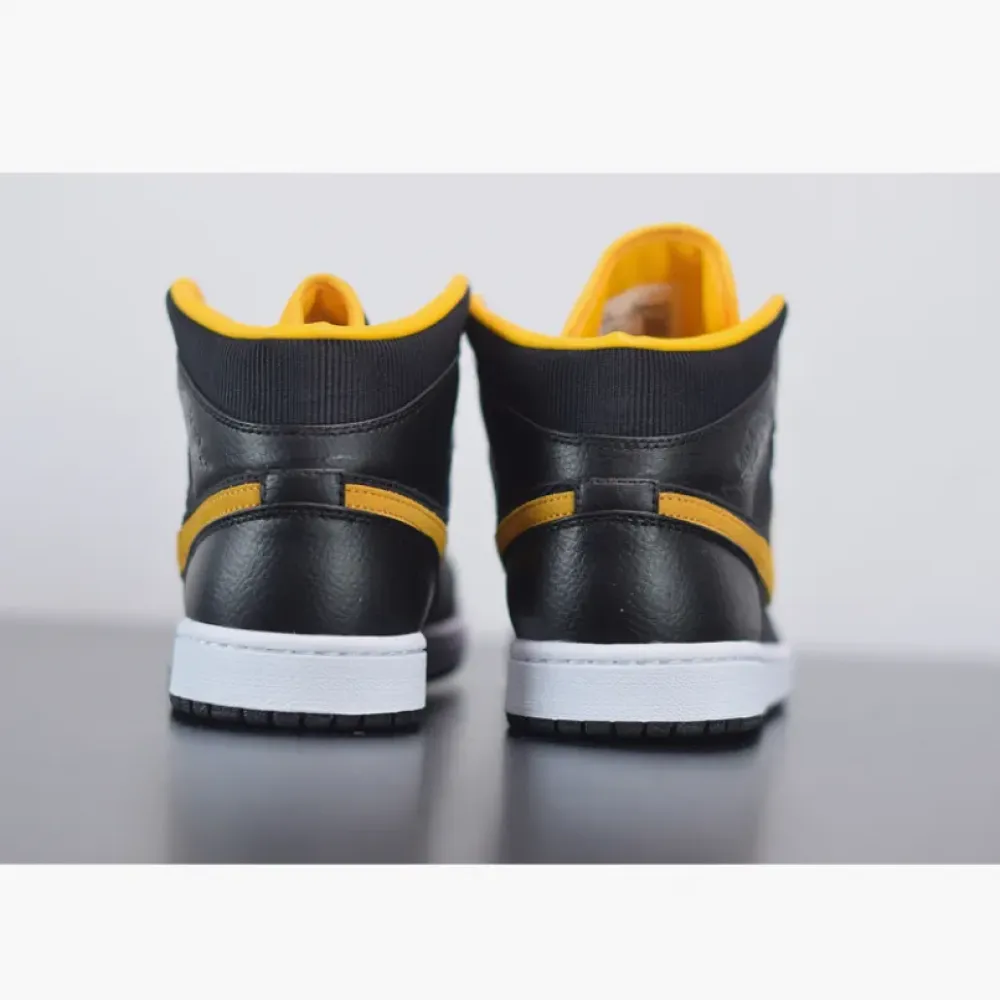 Air Jordan 1 Mid Black/University Gold-White  CI9352-001