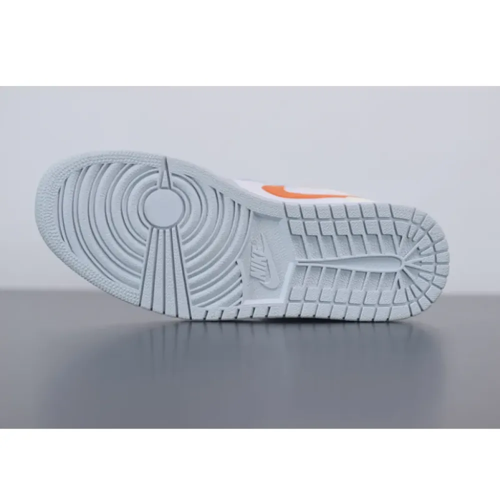 Air Jordan 1 Mid White/Starfish-Pure Platinum-Sail  CW7591-100