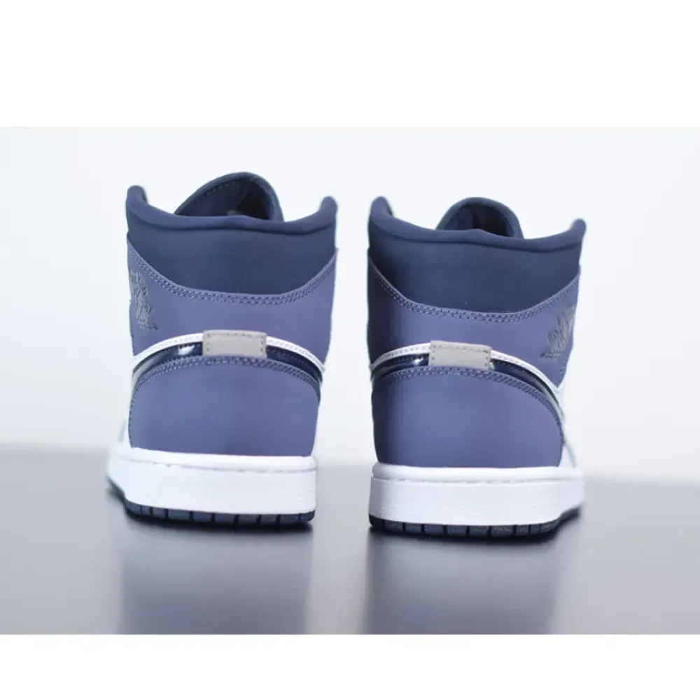 Air Jordan 1 Mid Obsidian/Sanded Purple-White  554724-445