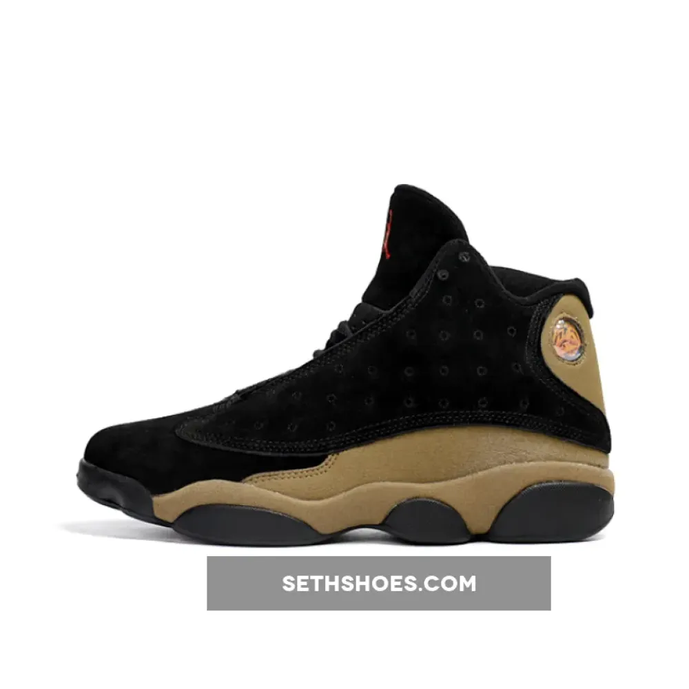 Air Jordan 13 “Olive” Black/True Red-Light Olive 414571-006
