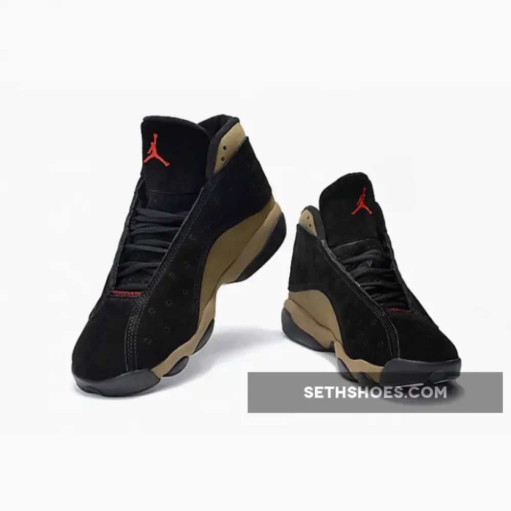 Air Jordan 13 “Olive” Black/True Red-Light Olive 414571-006