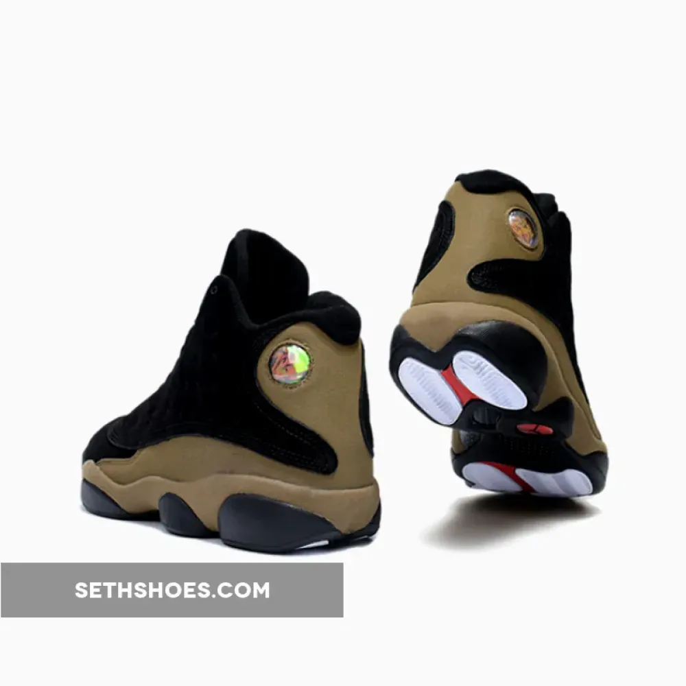 Air Jordan 13 “Olive” Black/True Red-Light Olive 414571-006
