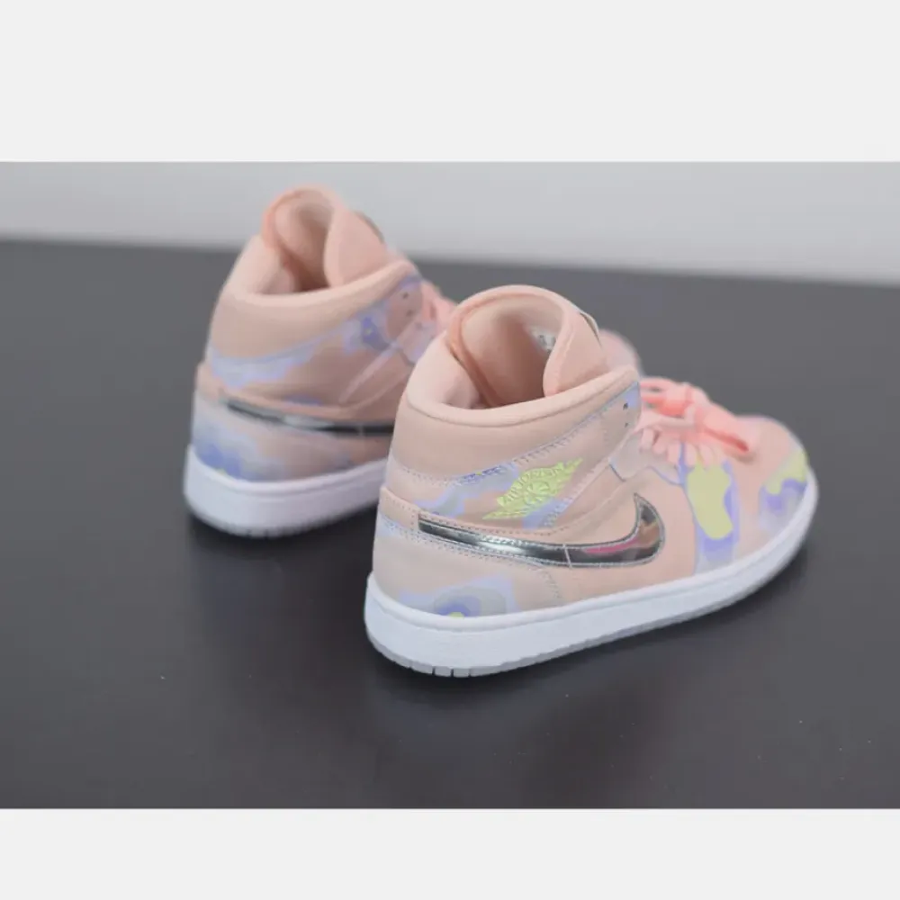 Air Jordan 1 Mid “P(HER)SPECTIVE” Washed Coral/Chrome/Light Whistle CW6008-600