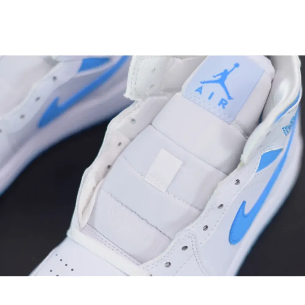 Air Jordan 1 Mid ‘UNC’ White Blue  BQ6472-114