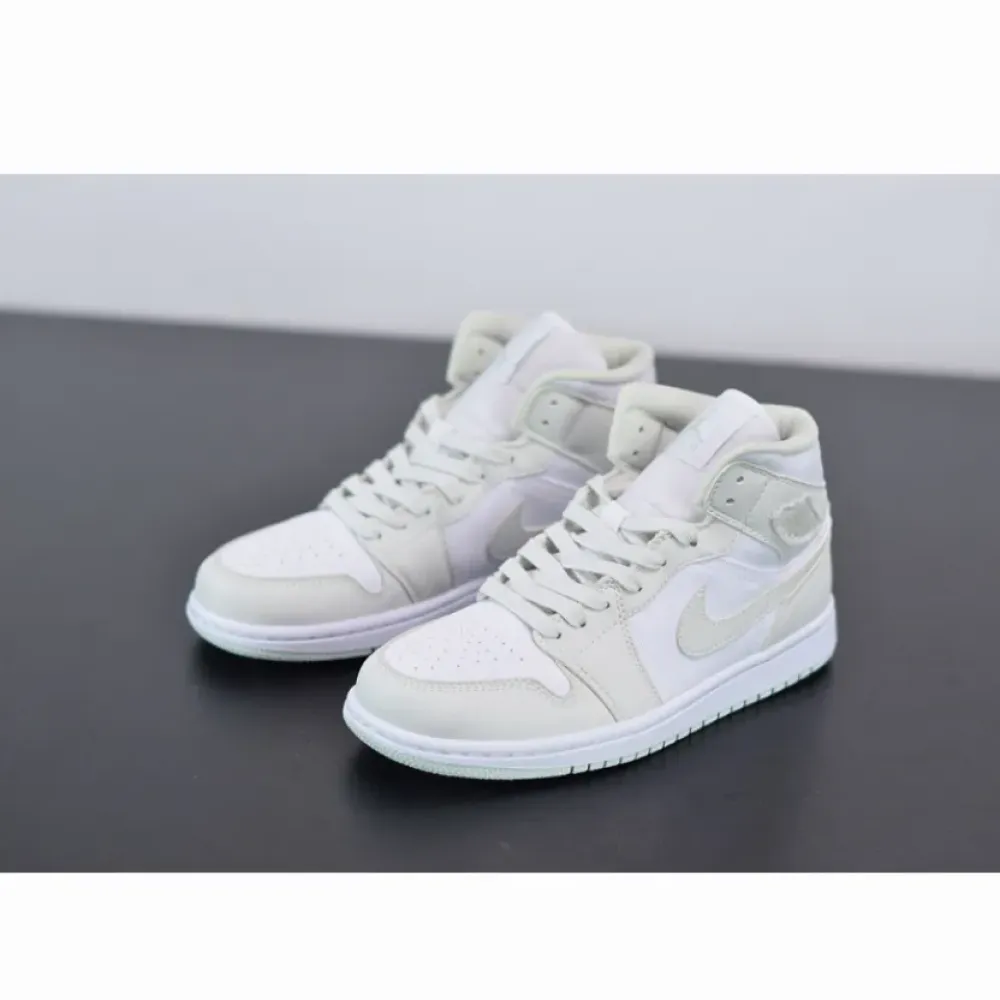 Air Jordan 1 Mid WMNS White/Spruce Aura  CV5280-103
