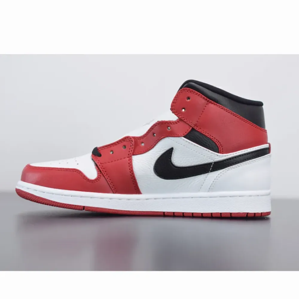 Air Jordan 1 Mid “Chicago” White/Gym Red-Black  554724-173