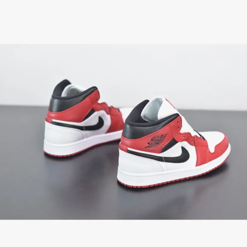 Air Jordan 1 Mid “Chicago” White/Gym Red-Black  554724-173
