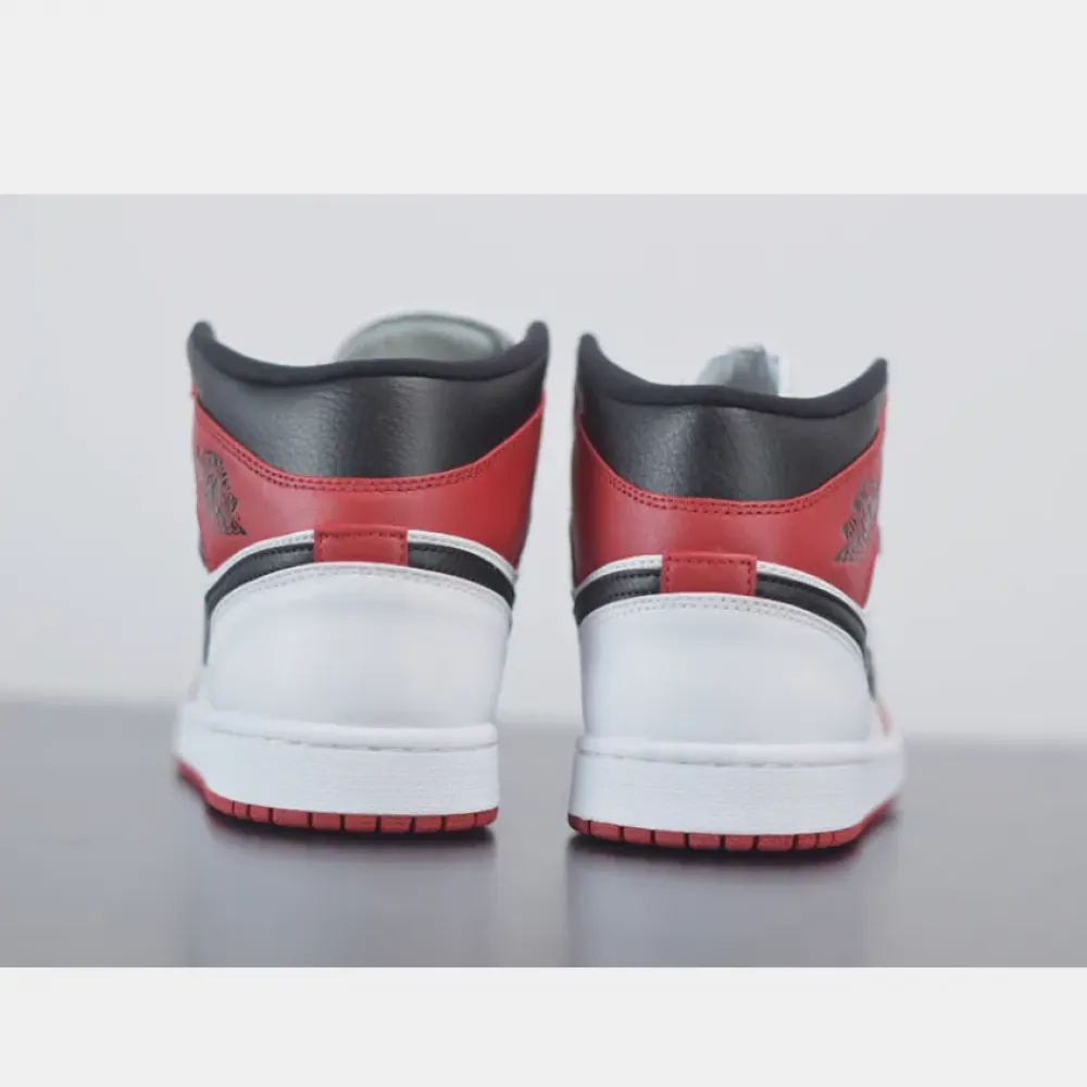 Air Jordan 1 Mid “Chicago” White/Gym Red-Black  554724-173