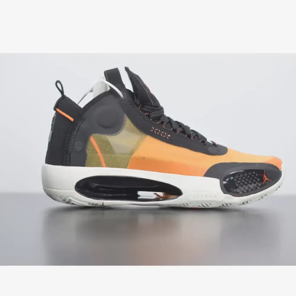 Air Jordan 34 Amber Rise/Black-Sail-Metallic Silver  AR3240-800