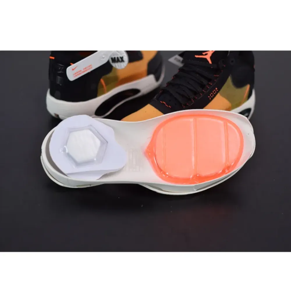 Air Jordan 34 Amber Rise/Black-Sail-Metallic Silver  AR3240-800