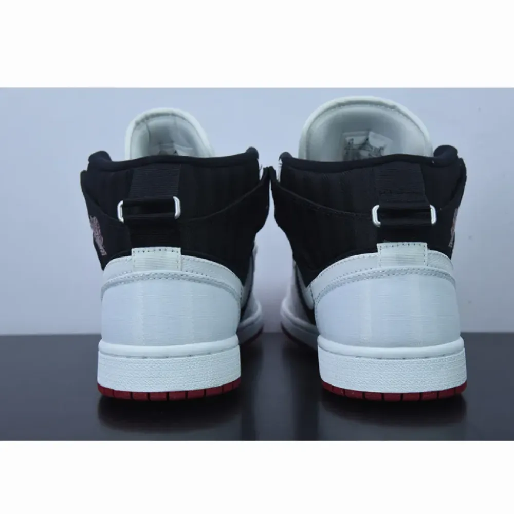 Air Jordan 1 Mid SE Utility Black/White-Gym Red  DD9338-016