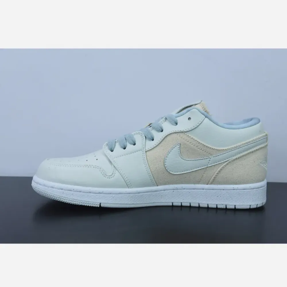 Air Jordan 1 Low Canvas Grey Cream  DQ4151-500