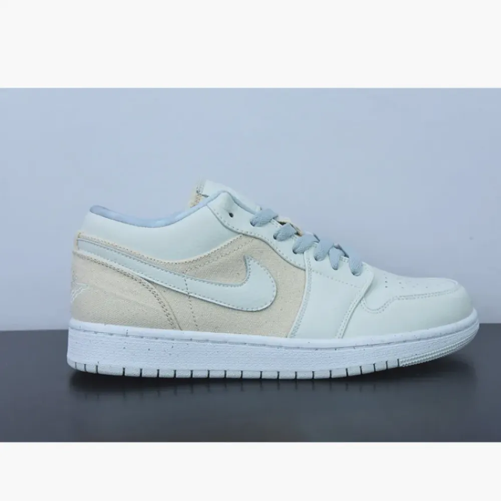 Air Jordan 1 Low Canvas Grey Cream  DQ4151-500