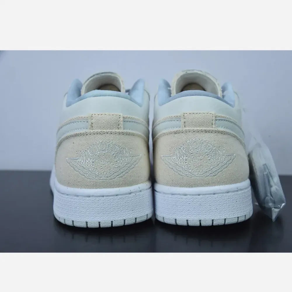 Air Jordan 1 Low Canvas Grey Cream  DQ4151-500