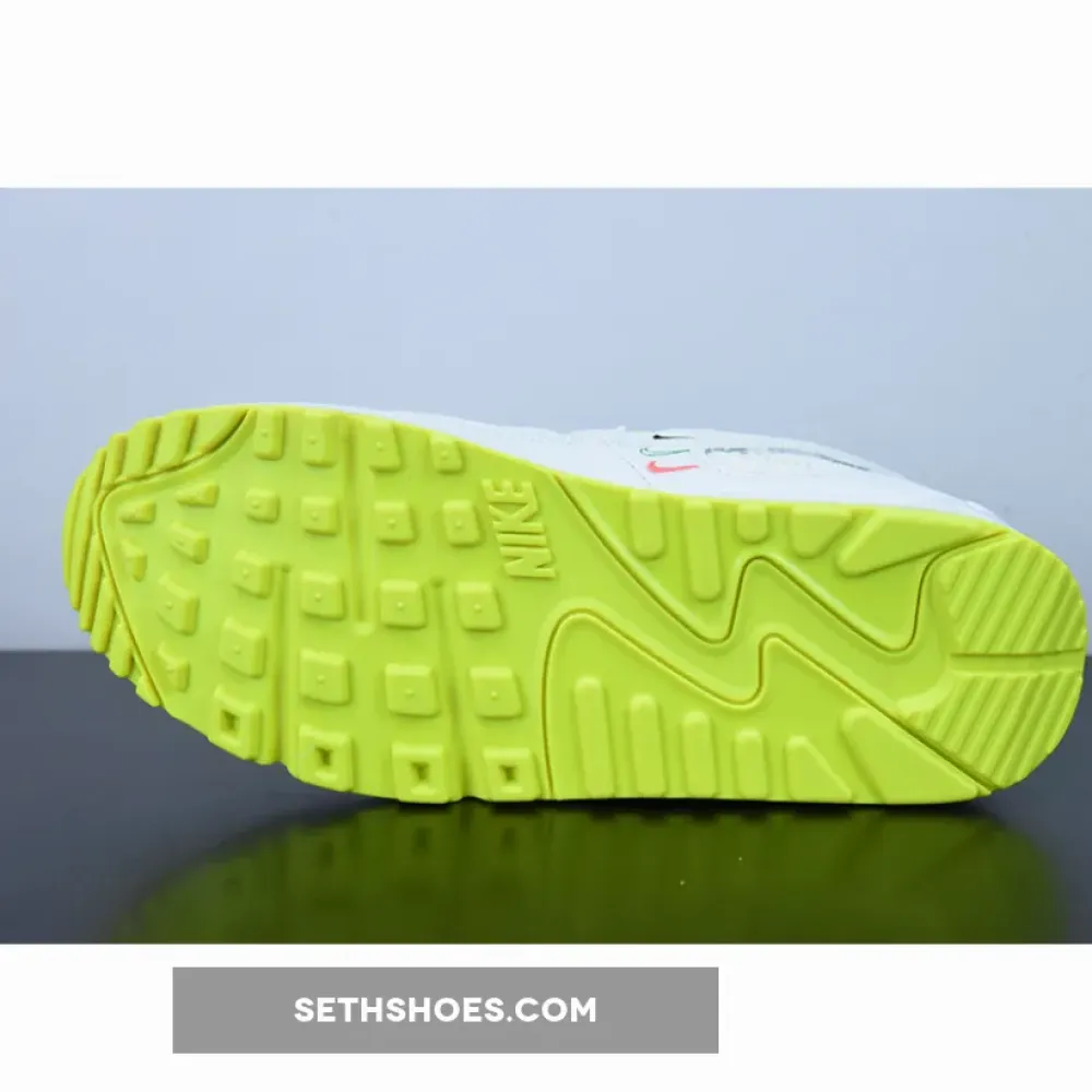 Nike Air Max 90 SE “Worldwide” White/Blue Fury-Volt  CK7069-100