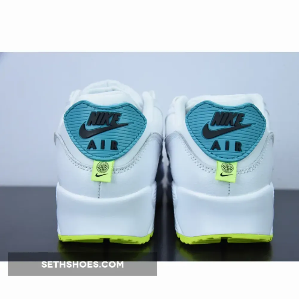 Nike Air Max 90 SE “Worldwide” White/Blue Fury-Volt  CK7069-100