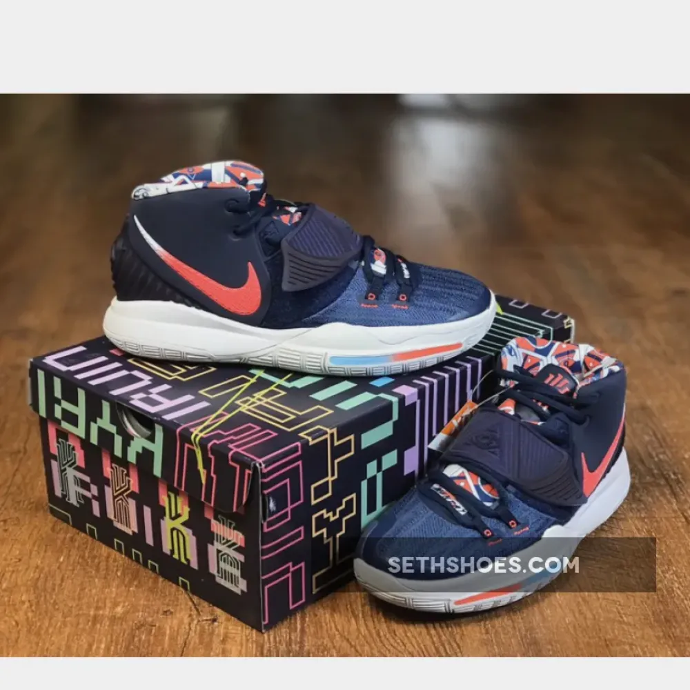 Nike Kyrie 6 “USA” Midnight Navy/Laser Crimson-Psychic Blue  BQ4630-402