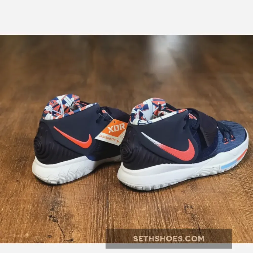 Nike Kyrie 6 “USA” Midnight Navy/Laser Crimson-Psychic Blue  BQ4630-402