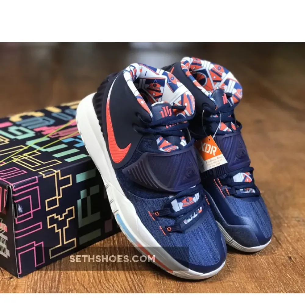 Nike Kyrie 6 “USA” Midnight Navy/Laser Crimson-Psychic Blue  BQ4630-402