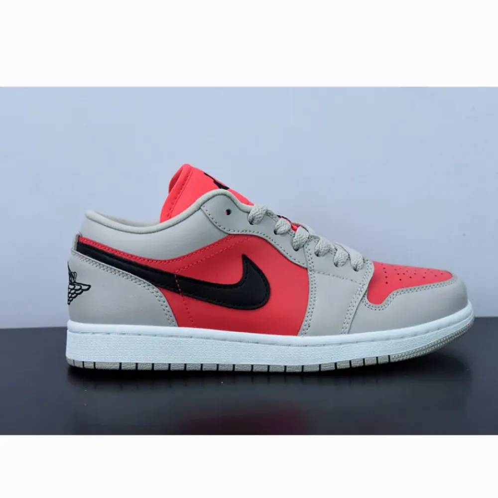 Air Jordan 1 Low Light Iron Ore/Black-Siren Red  DC0774-060