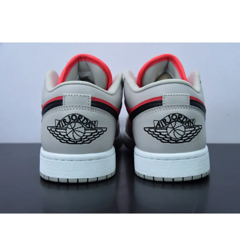 Air Jordan 1 Low Light Iron Ore/Black-Siren Red  DC0774-060