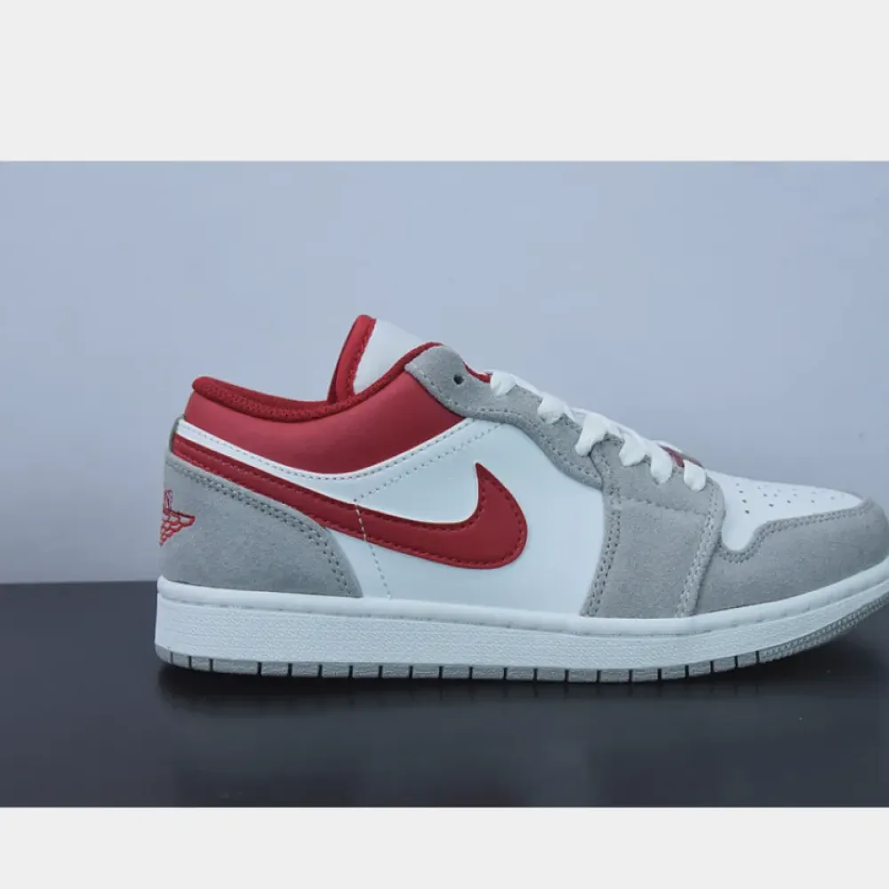 Air Jordan 1 Low White/Grey-Red  DC6991-016