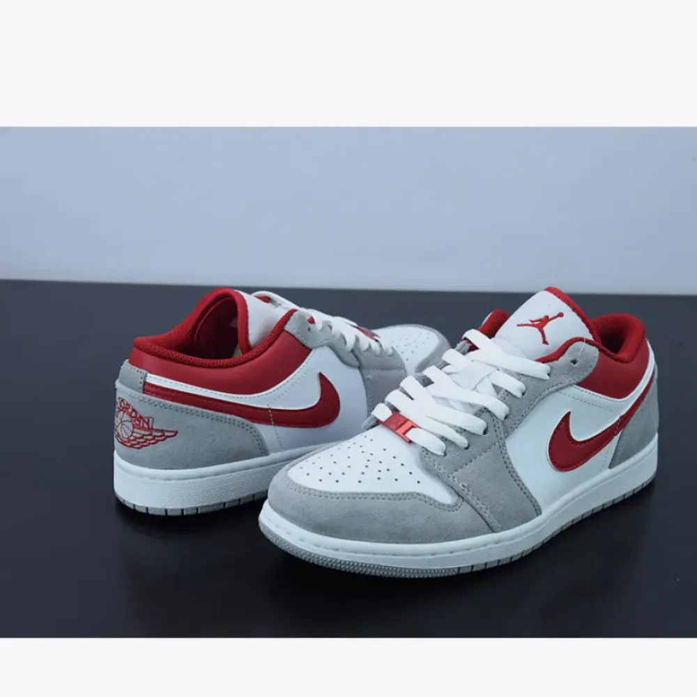 Air Jordan 1 Low White/Grey-Red  DC6991-016