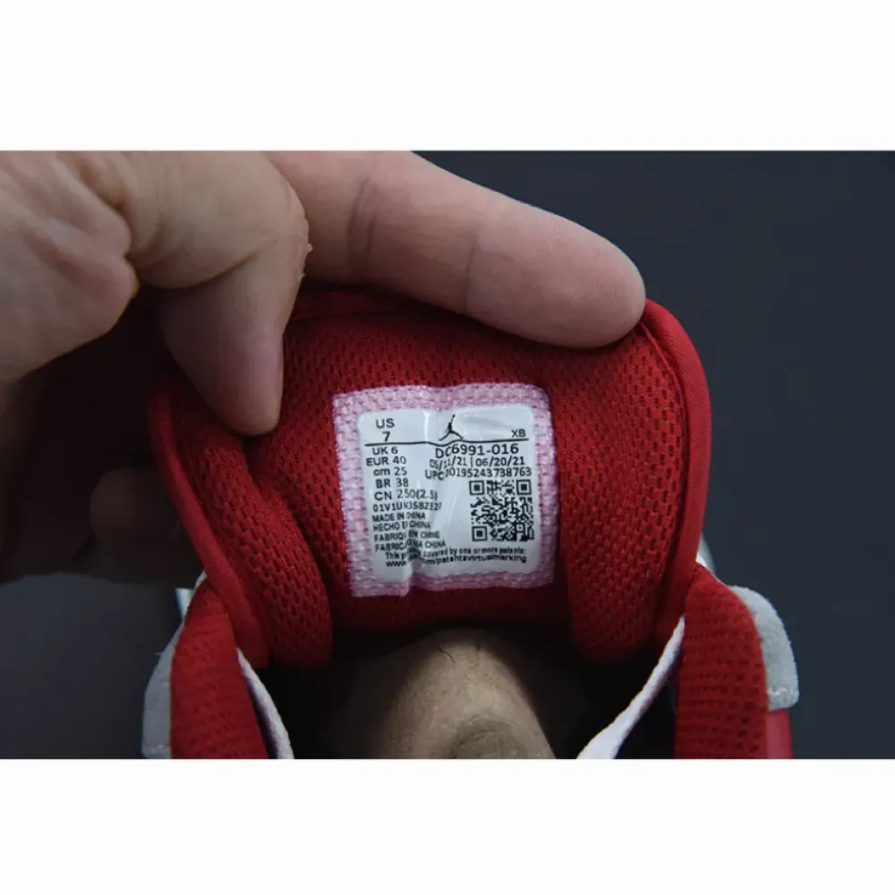 Air Jordan 1 Low White/Grey-Red  DC6991-016