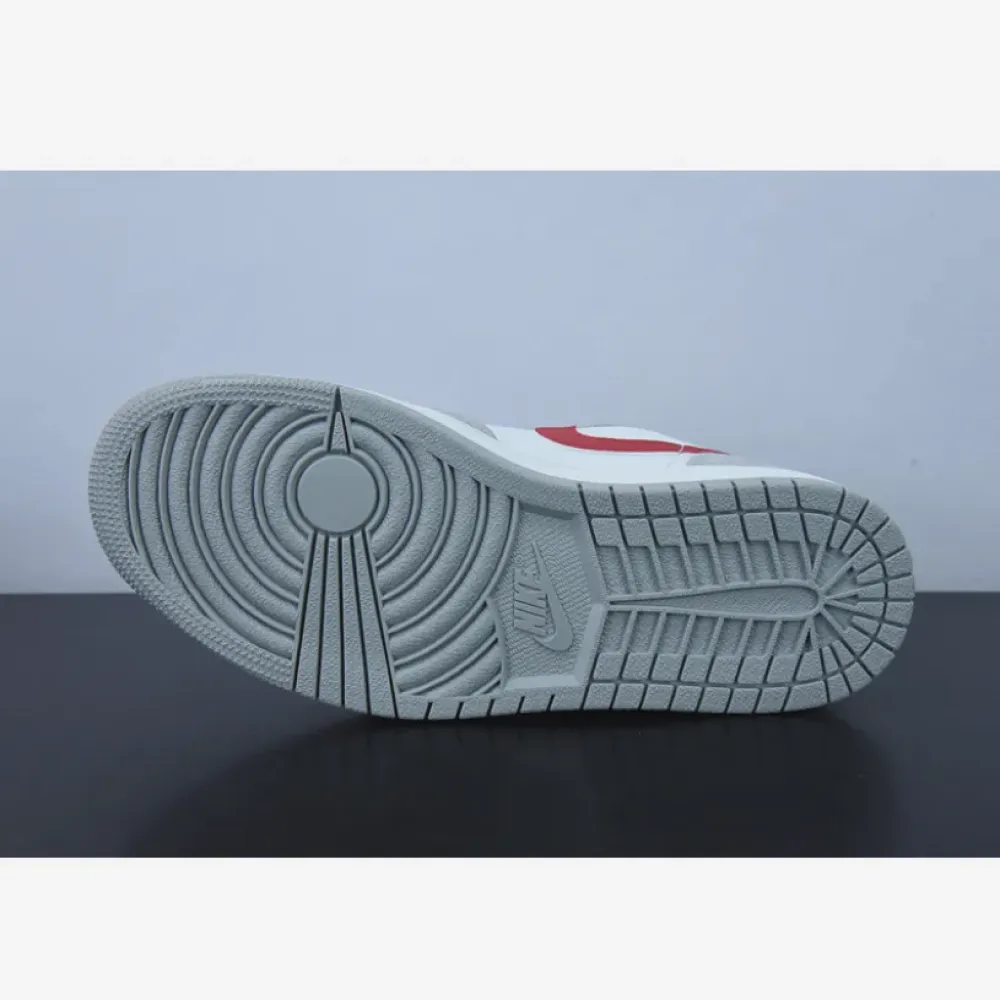 Air Jordan 1 Low White/Grey-Red  DC6991-016