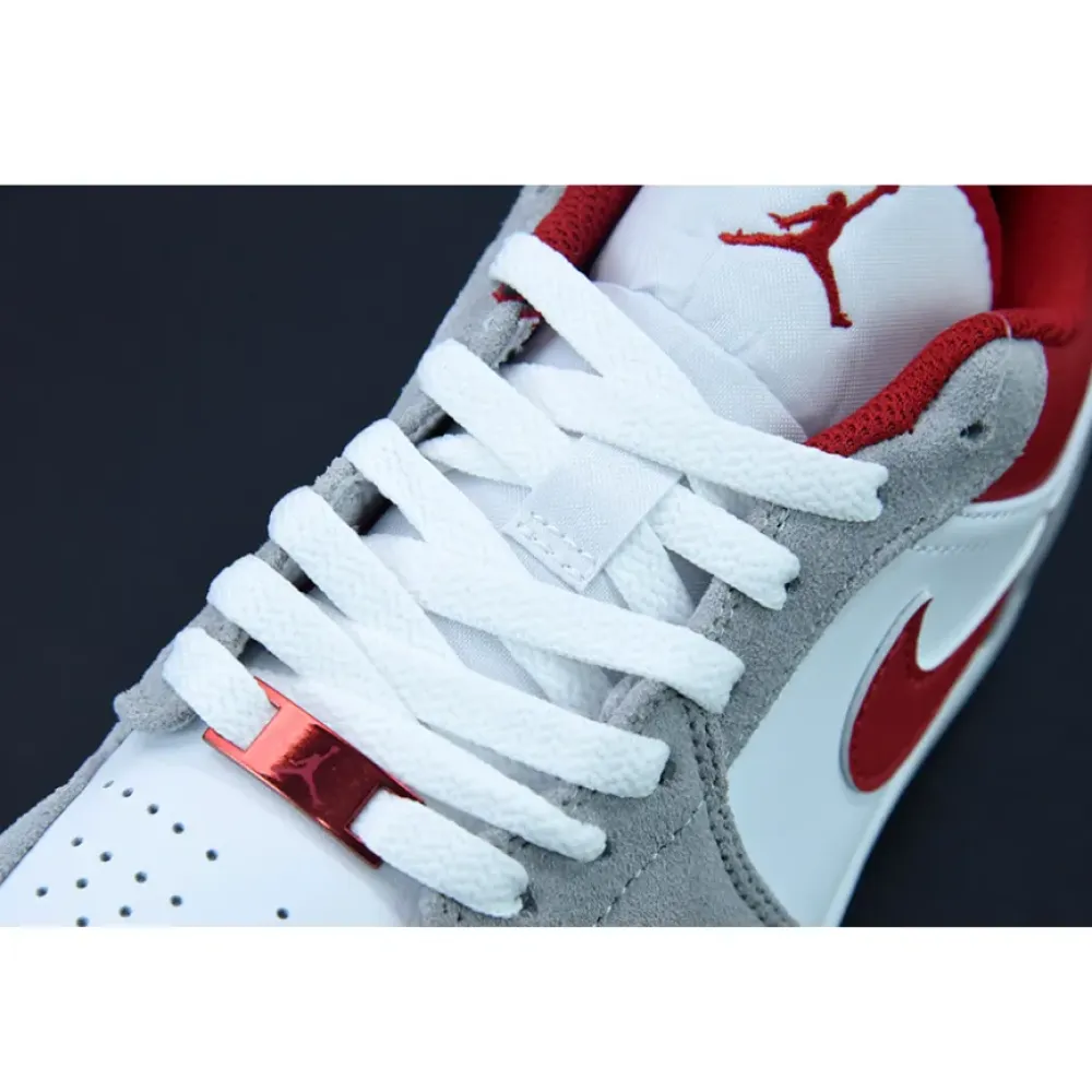 Air Jordan 1 Low White/Grey-Red  DC6991-016