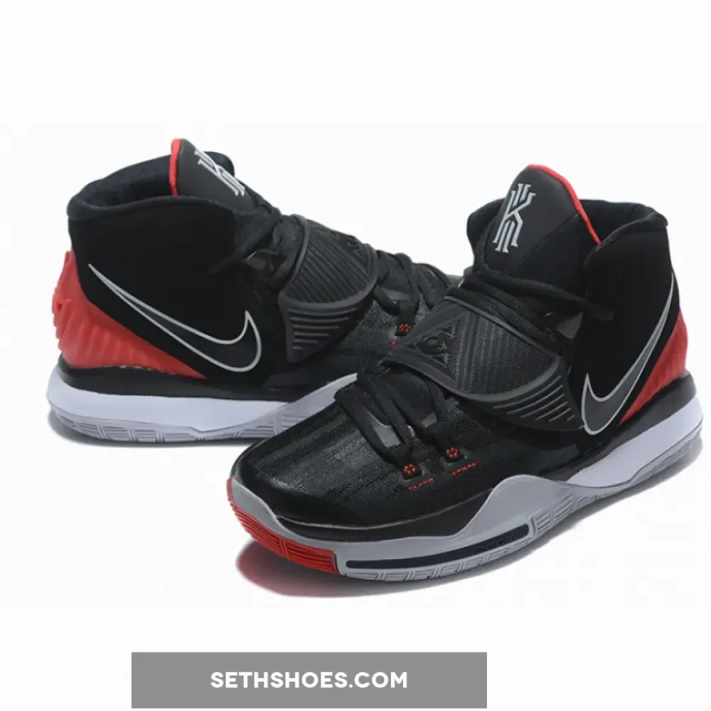 Nike Kyrie 6 “Bred” Black/University Red-White  BQ4630-002