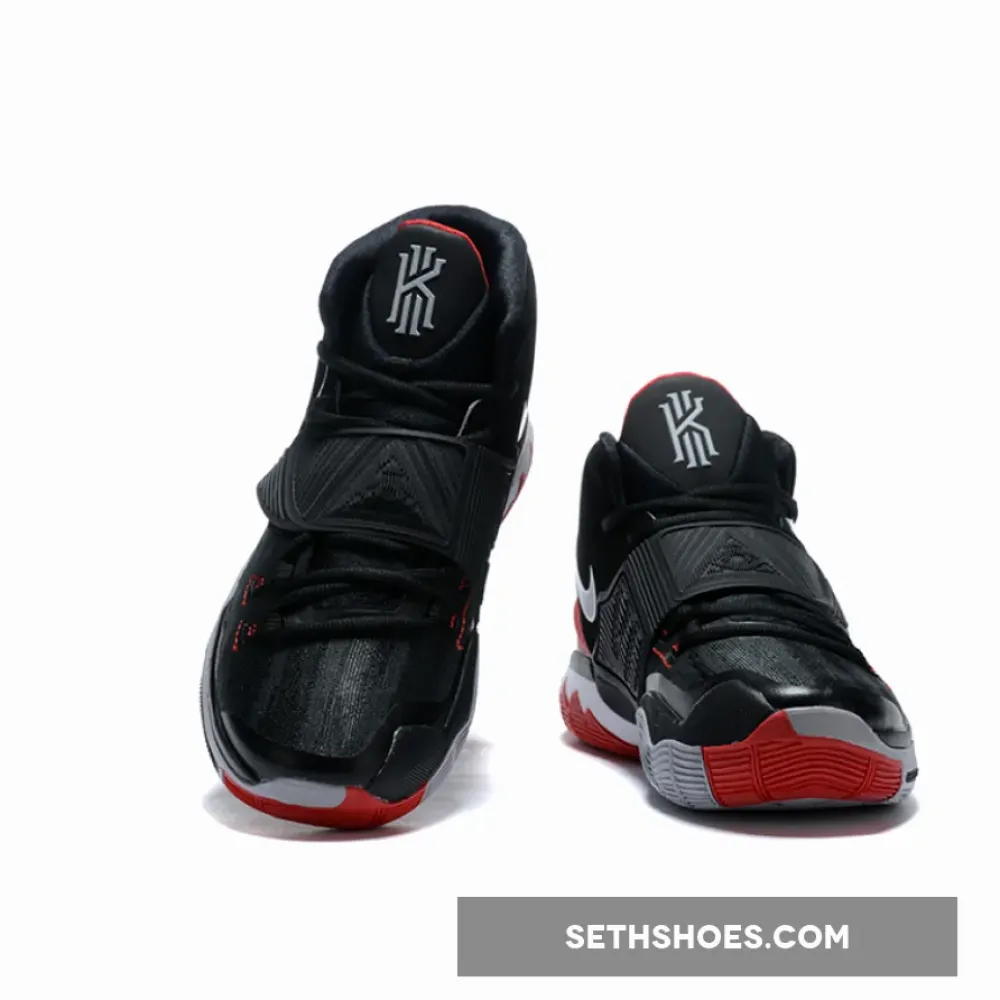 Nike Kyrie 6 “Bred” Black/University Red-White  BQ4630-002