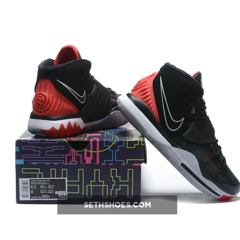 Nike Kyrie 6 “Bred” Black/University Red-White  BQ4630-002