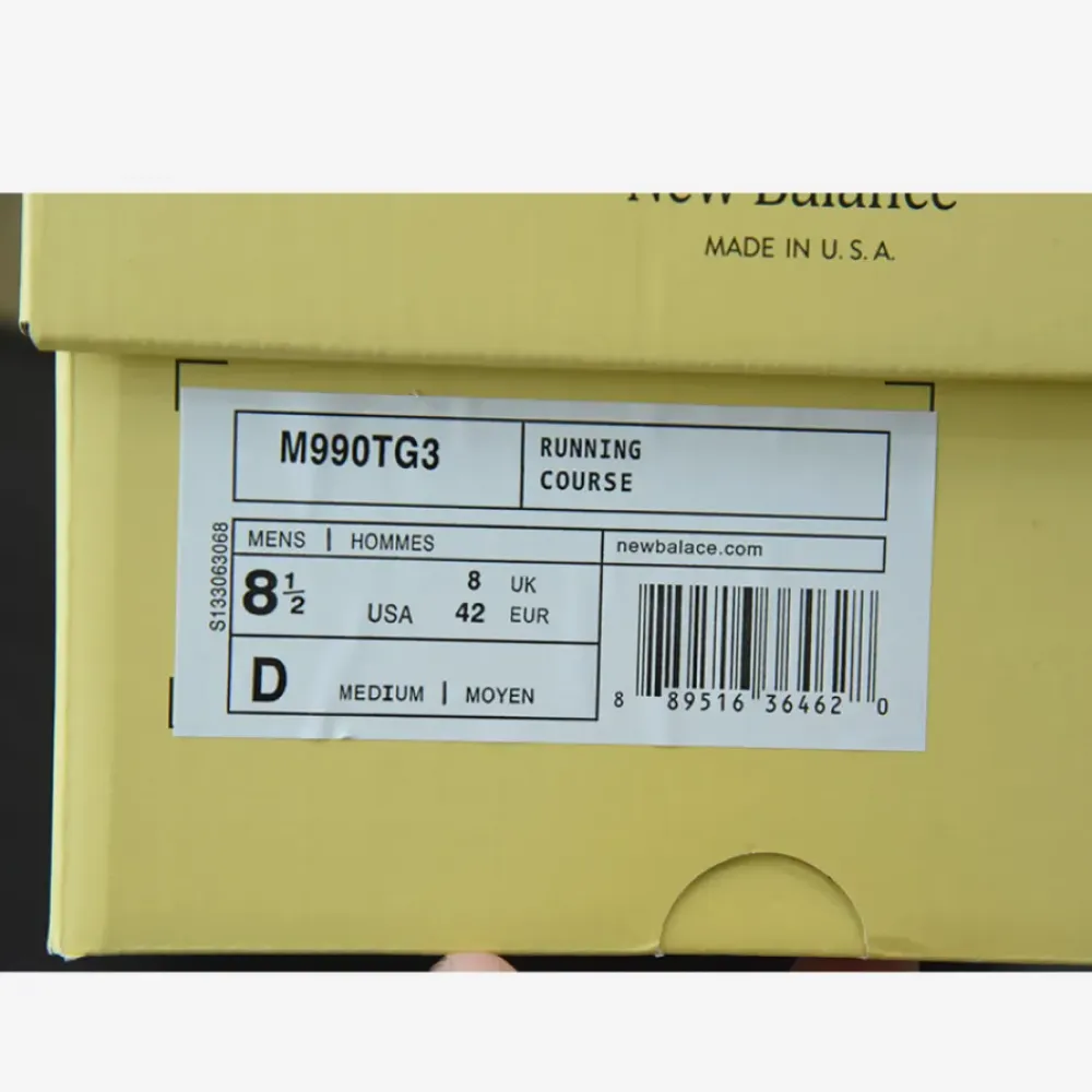 New Balance 990v3 Made In USA Marblehead with incense M990TG3