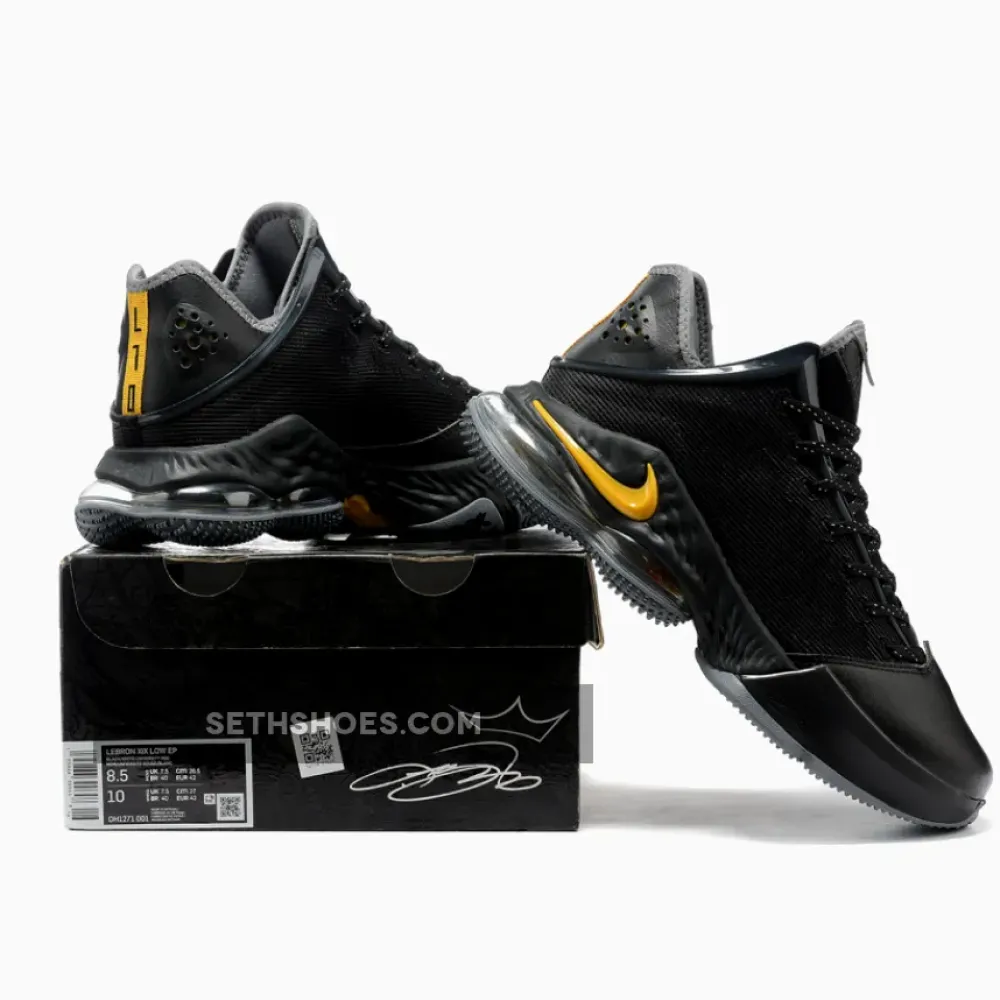Nike LeBron 19 Low “Witness” Black Yellow