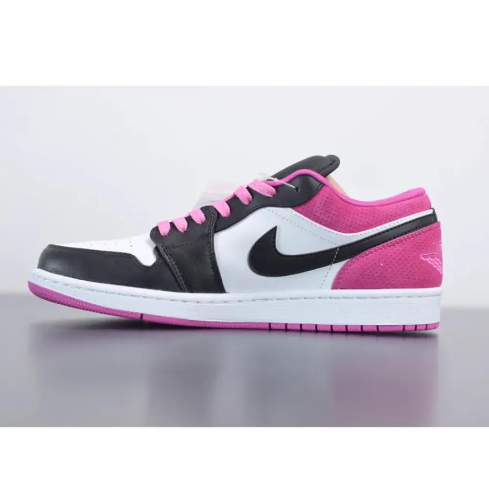 Air Jordan 1 Low Black/White-Magenta  CK3022-005