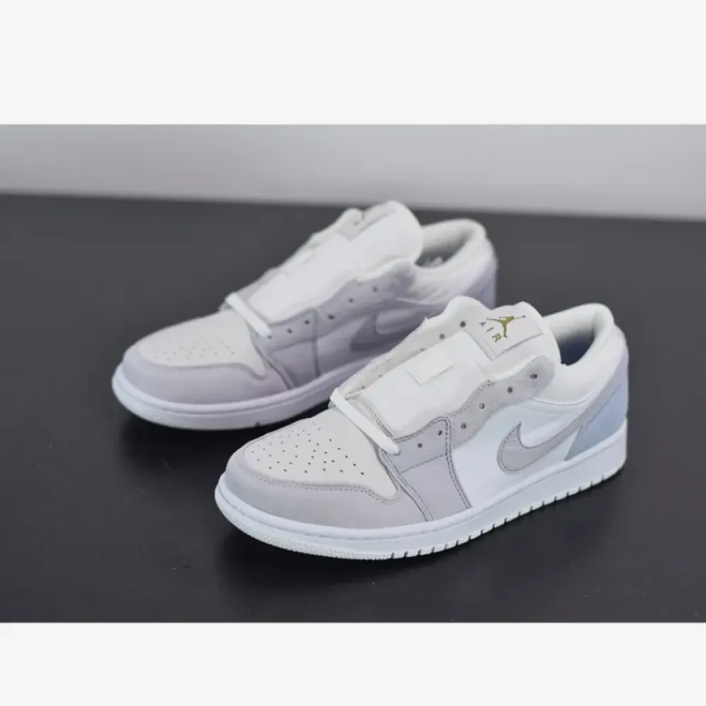 Air Jordan 1 Low “Paris” White/Sky Grey-Football Grey  CV3043-100
