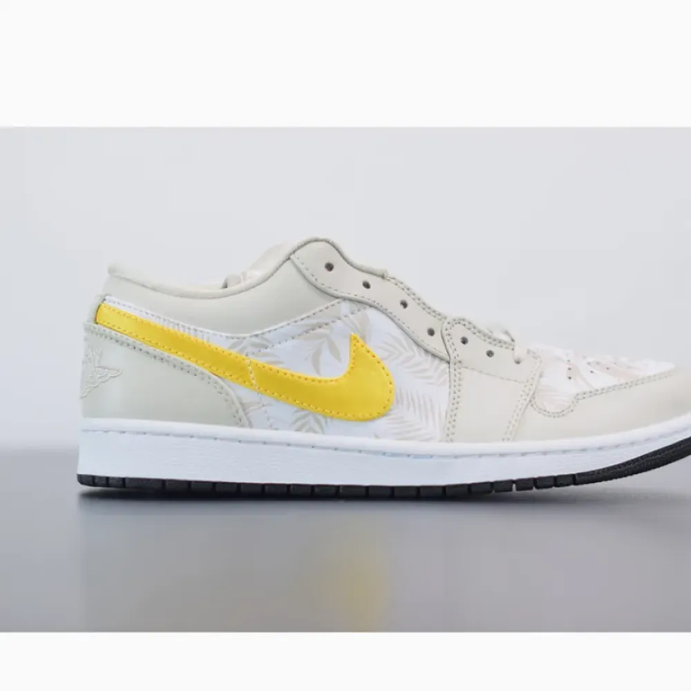Air Jordan 1 Low Light Orewood Brown/Amarillo-White-Blue  CK3022-107