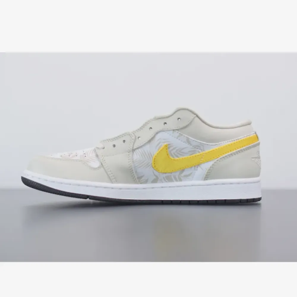 Air Jordan 1 Low Light Orewood Brown/Amarillo-White-Blue  CK3022-107