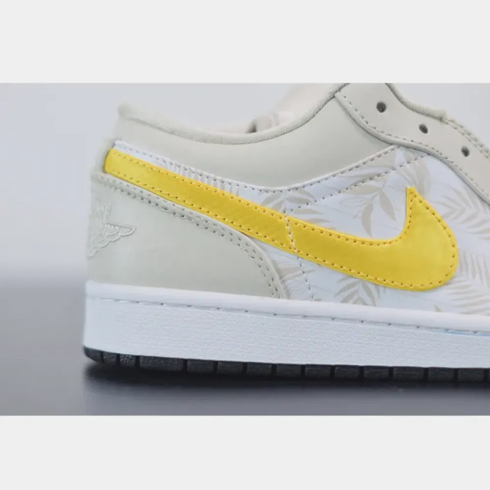 Air Jordan 1 Low Light Orewood Brown/Amarillo-White-Blue  CK3022-107