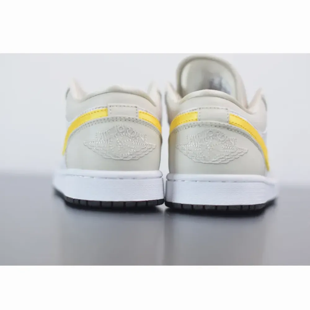 Air Jordan 1 Low Light Orewood Brown/Amarillo-White-Blue  CK3022-107