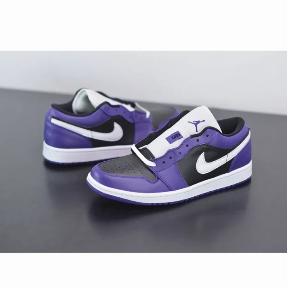 Air Jordan 1 Low Court Purple/White/Black  553558-500