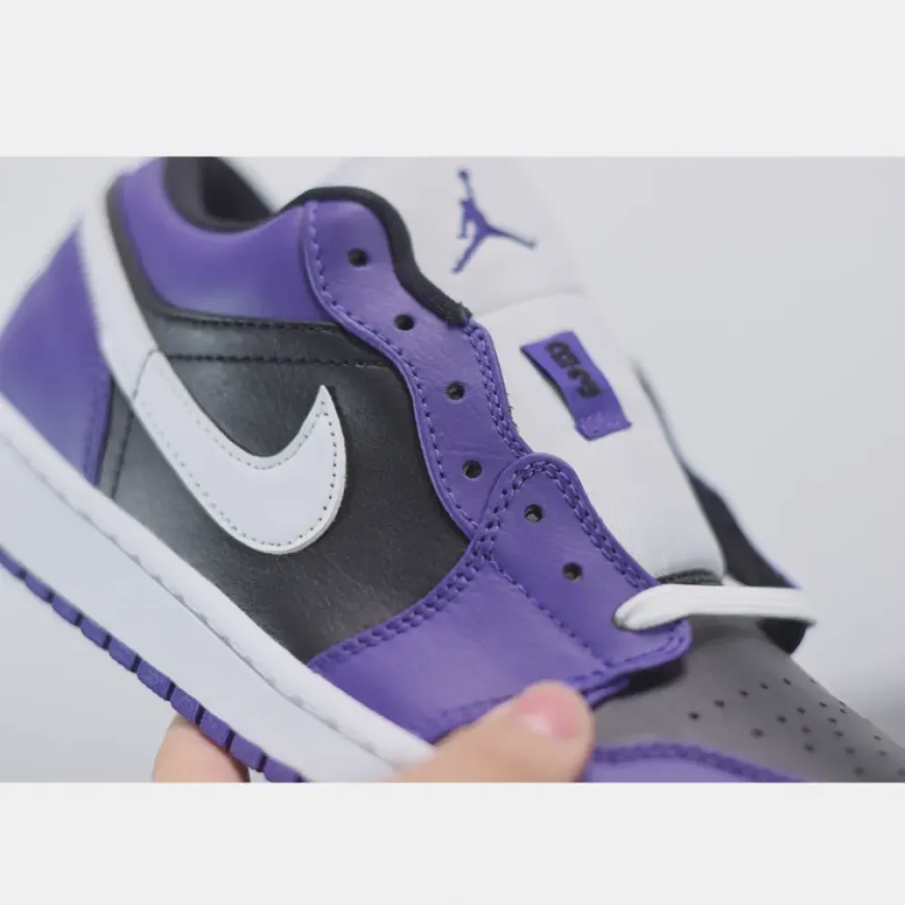 Air Jordan 1 Low Court Purple/White/Black  553558-500