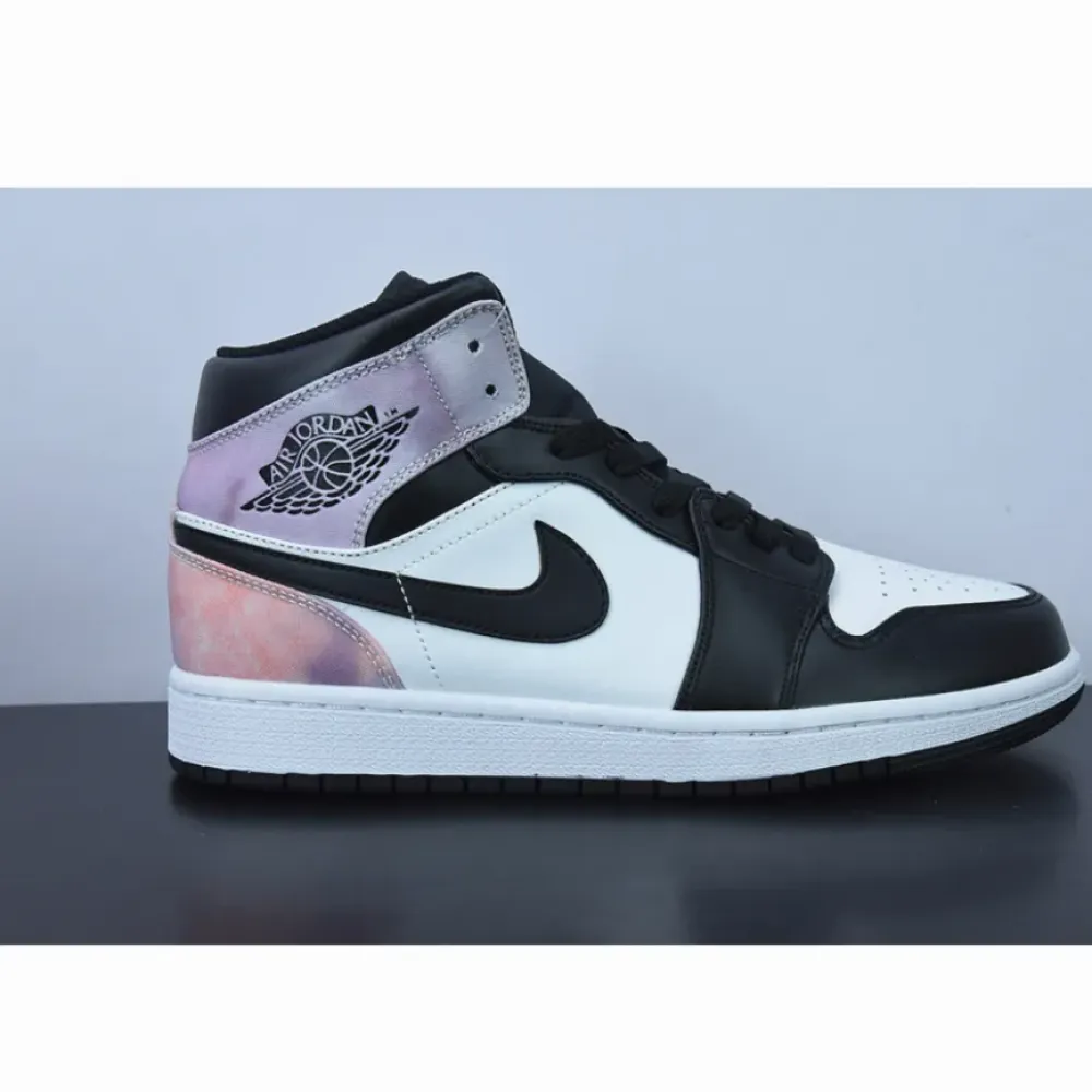 Air Jordan 1 Mid “Zen Master” Black/White/Amethyst Wave/Bleached Coral DM6216-001
