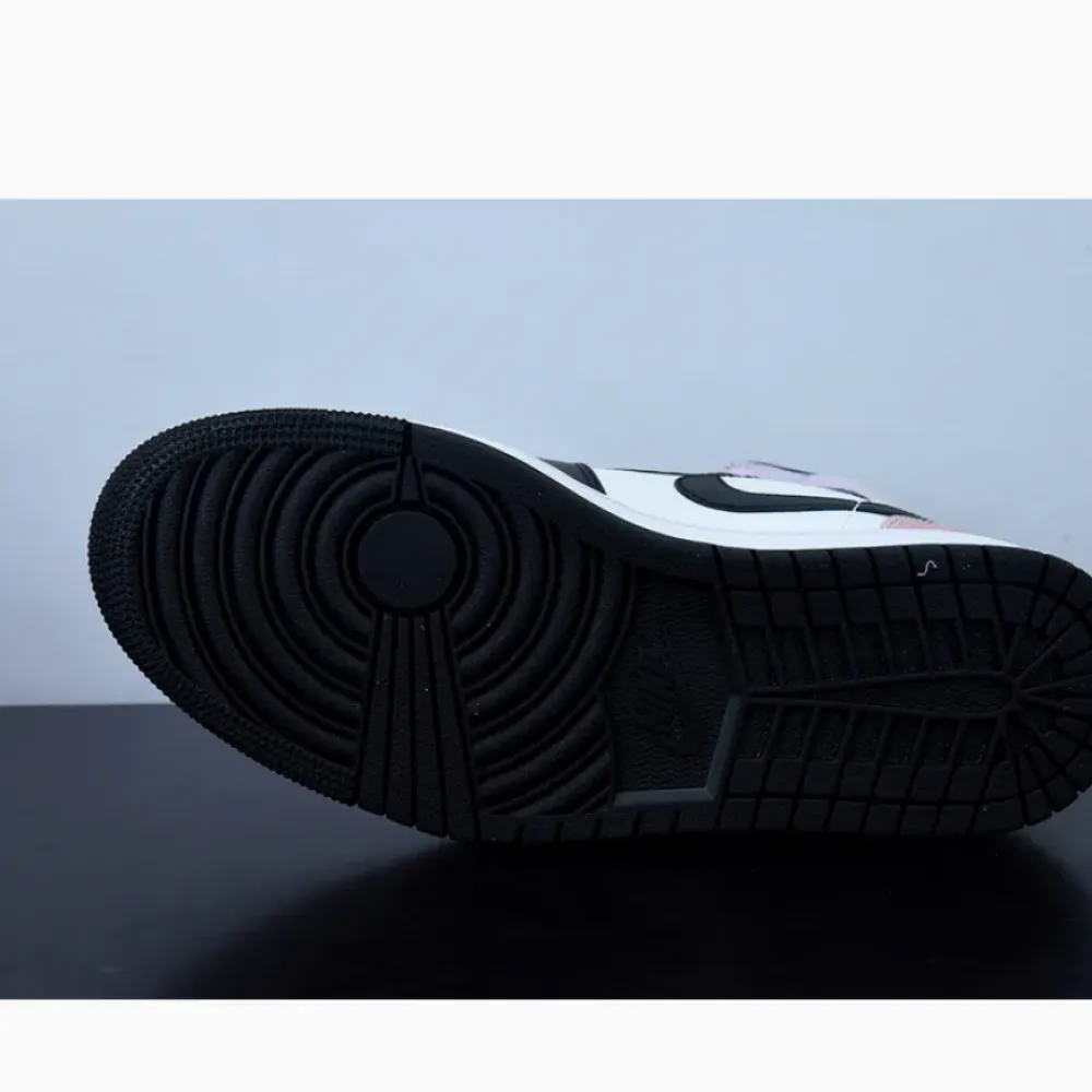 Air Jordan 1 Mid “Zen Master” Black/White/Amethyst Wave/Bleached Coral DM6216-001