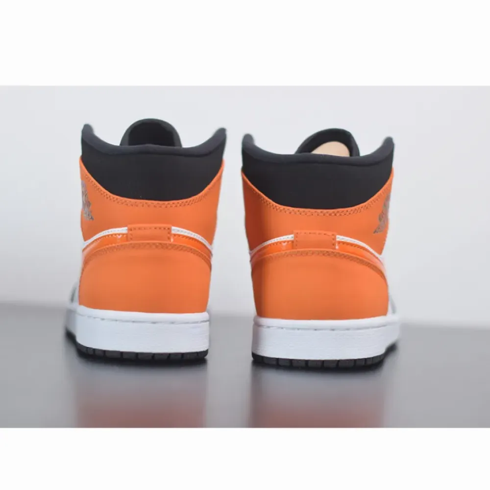 Air Jordan 1 Mid ‘Shattered Backboard’ Black/Starfish-White  554724-058