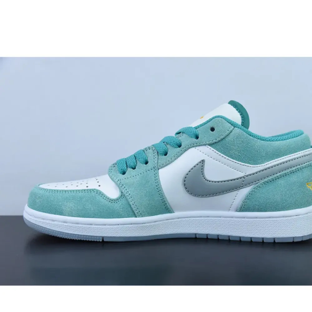 Air Jordan 1 Low New Emerald/White-Light Steel Grey  DN3705-301