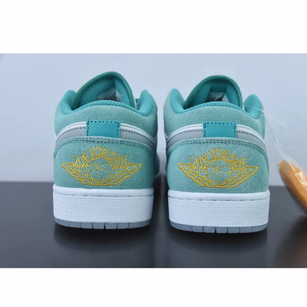 Air Jordan 1 Low New Emerald/White-Light Steel Grey  DN3705-301