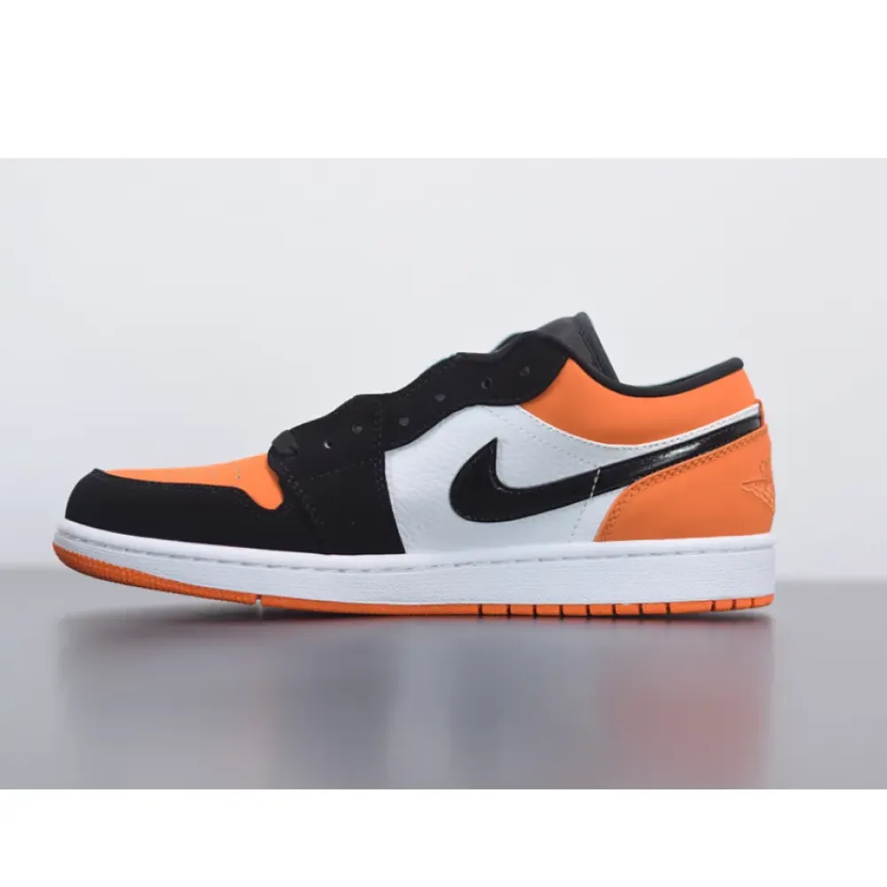 Air Jordan 1 Low “Shattered Backboard” White/Black/Starfish  553558-128