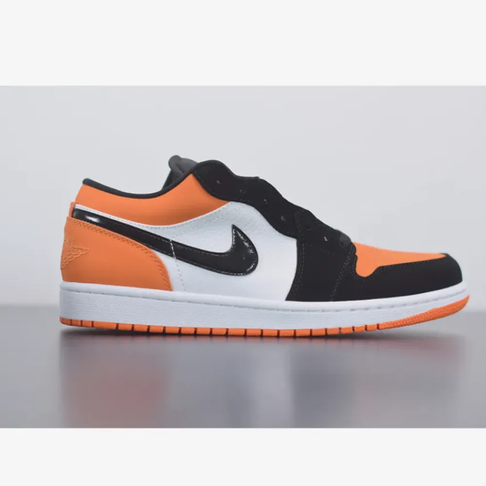 Air Jordan 1 Low “Shattered Backboard” White/Black/Starfish  553558-128